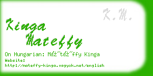 kinga mateffy business card